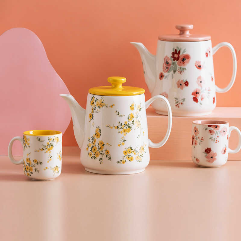 Ceramic Floral Teapots & Cups - Grafton Collection