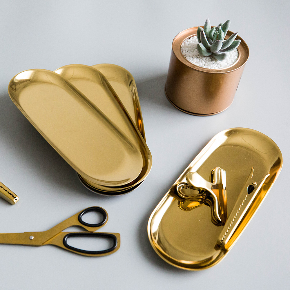 Oval Metallic Serving Platter - Grafton Collection