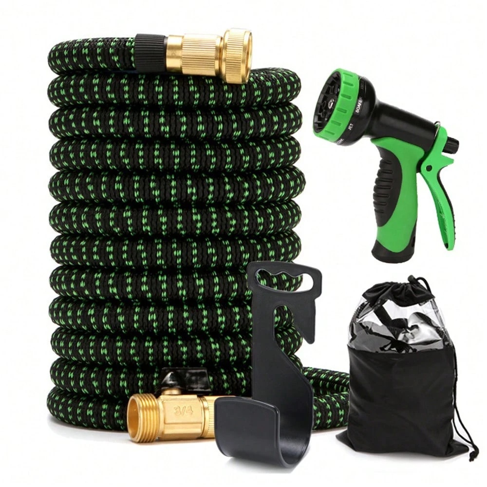 Lightweight Expanding Garden Hose With Brass Connector For Yard