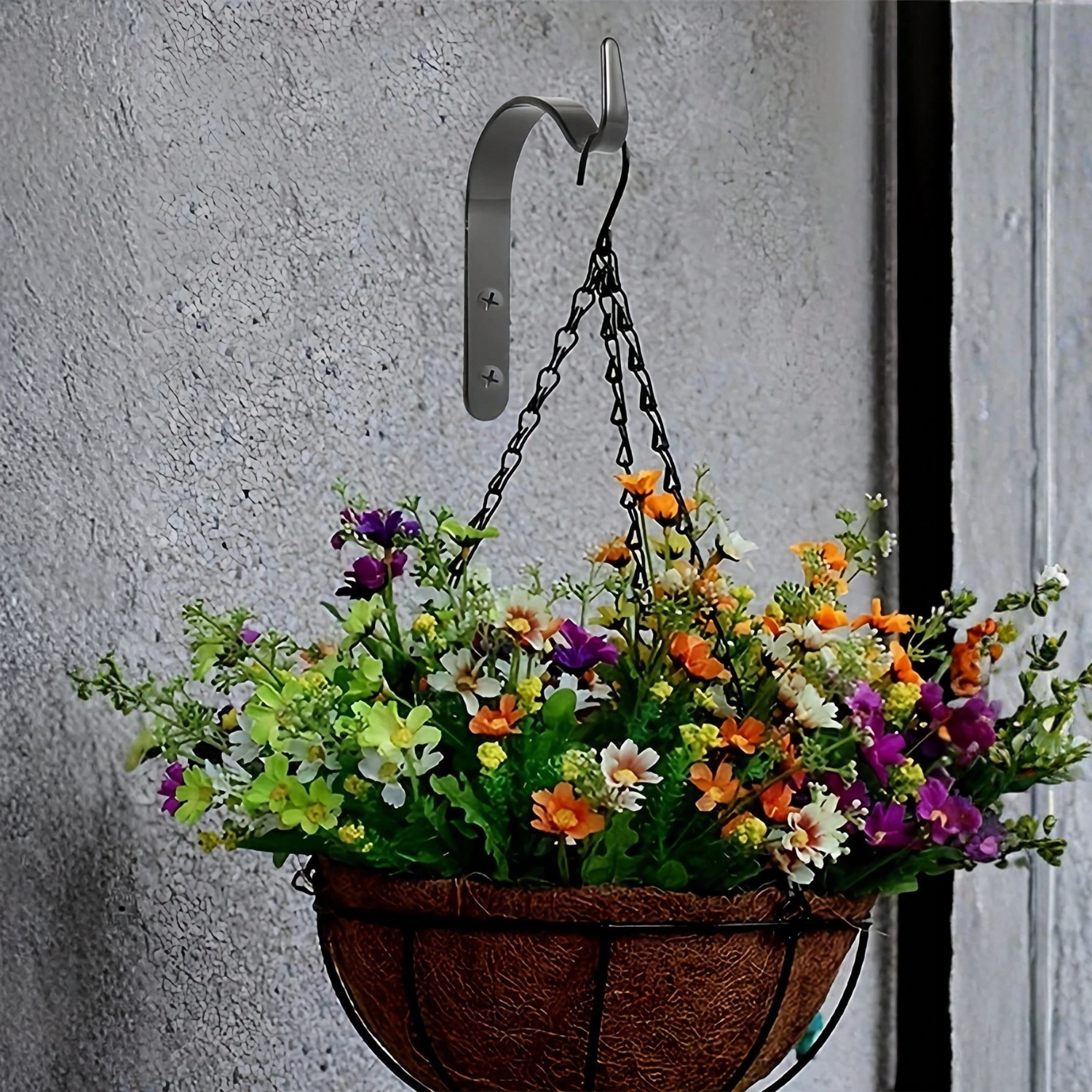 Forged Iron Wall Hooks For Hanging Plants And Lanterns