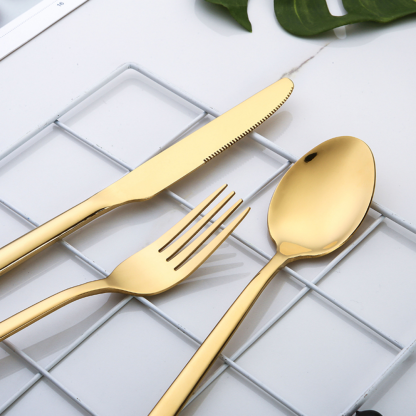 Silver Case 24Pcs Mirror Polish Luxury Flatware Set - Grafton Collection