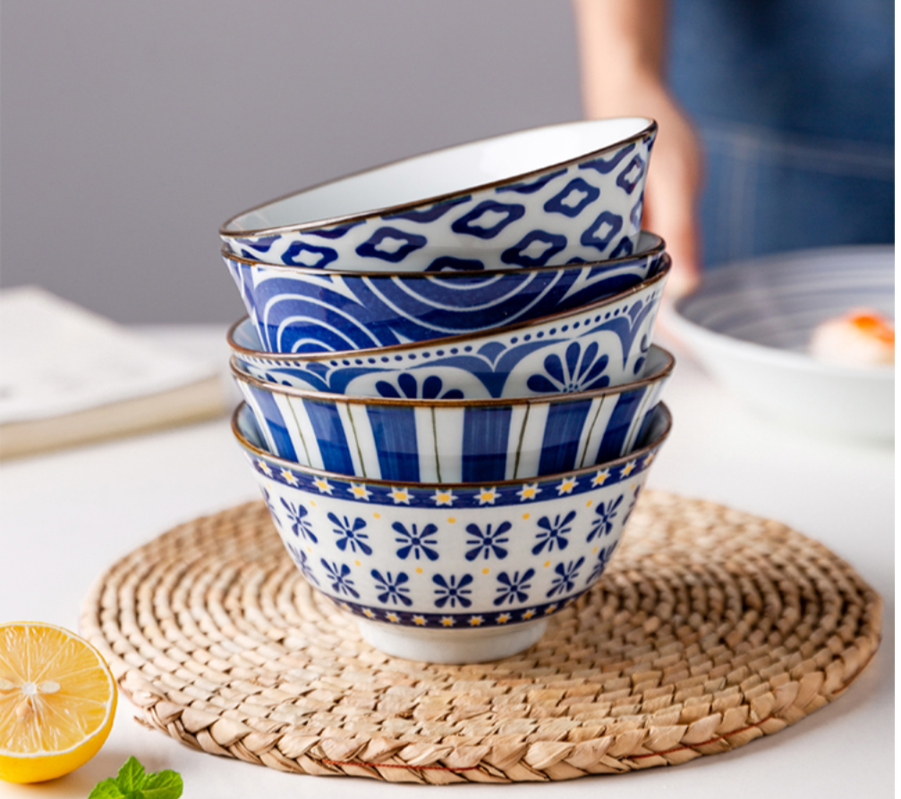 Japanese Style Classic Blues Bowl With Gift box - Grafton Collection