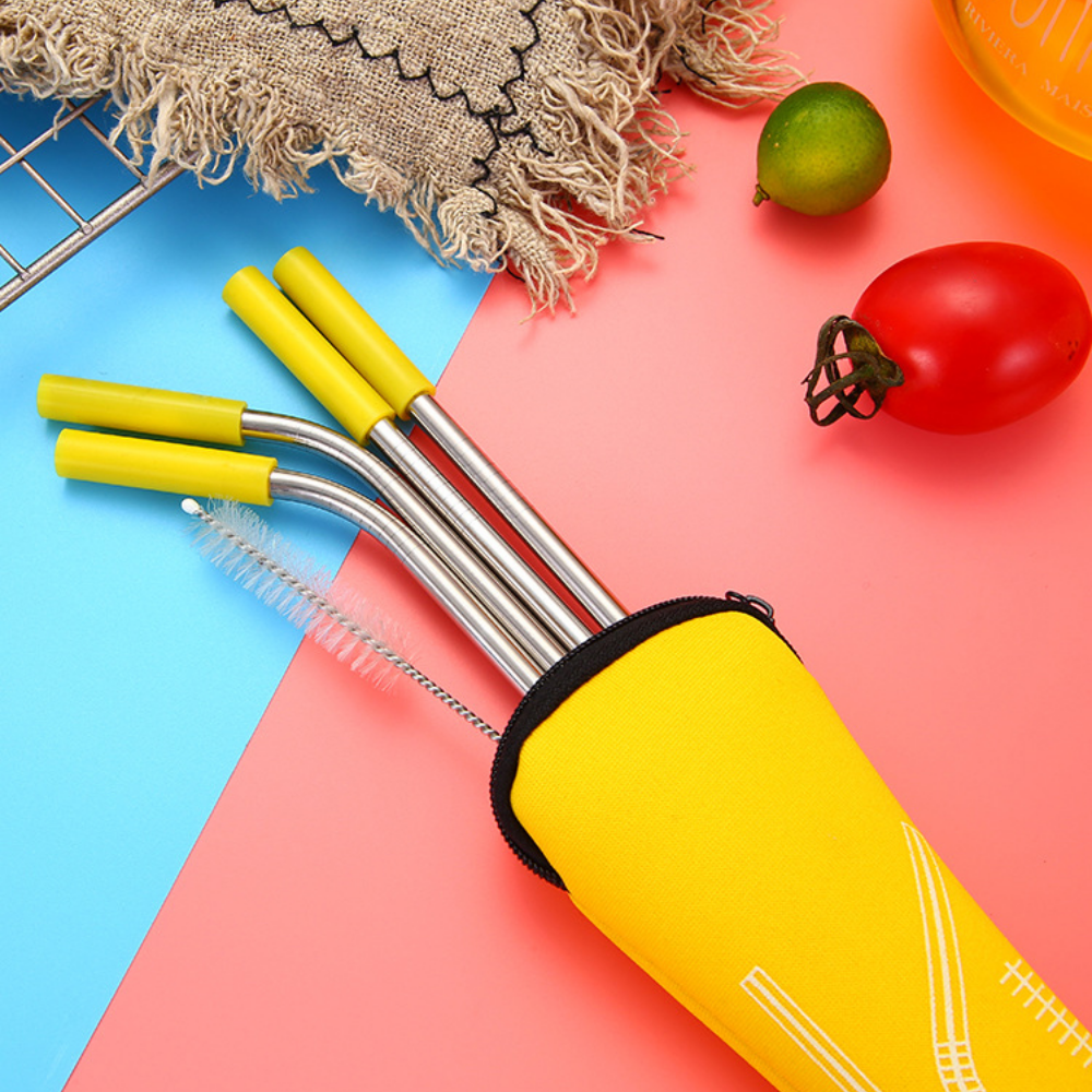 Stainless Steel Straw Set With Bag - Grafton Collection
