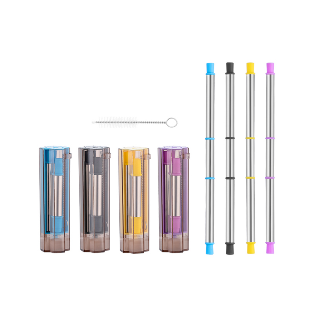 Stainless Steel Collapsible Straw + Case - Grafton Collection
