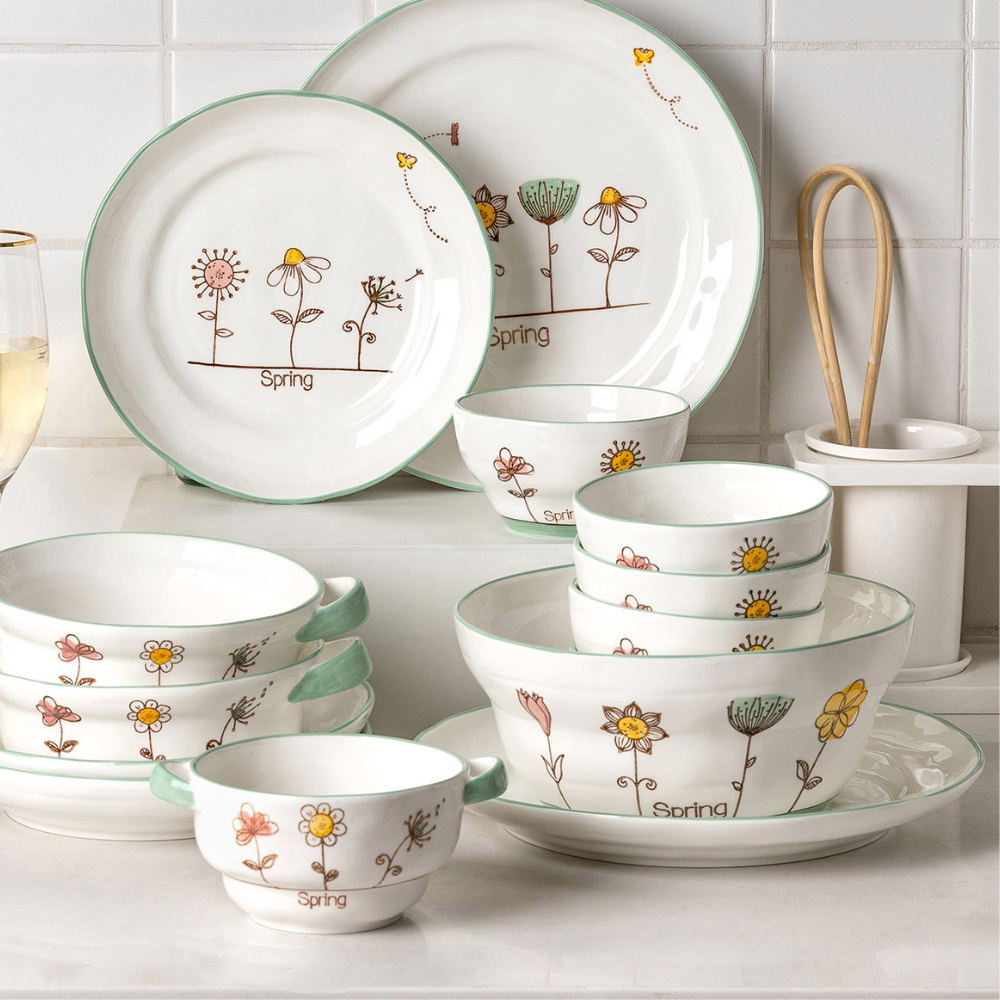 Japanese Flower Ceramic Tableware - Grafton Collection