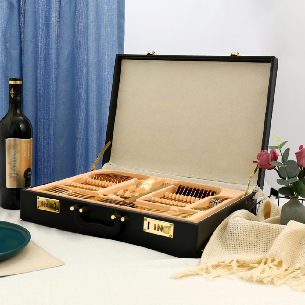 Stainless Steel Colored Cutlery Set - 48 Pieces - Grafton Collection