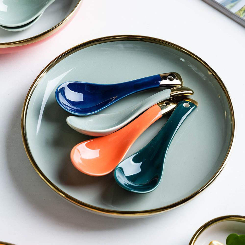 Ceramic Soup Spoon Set + Dish - Grafton Collection