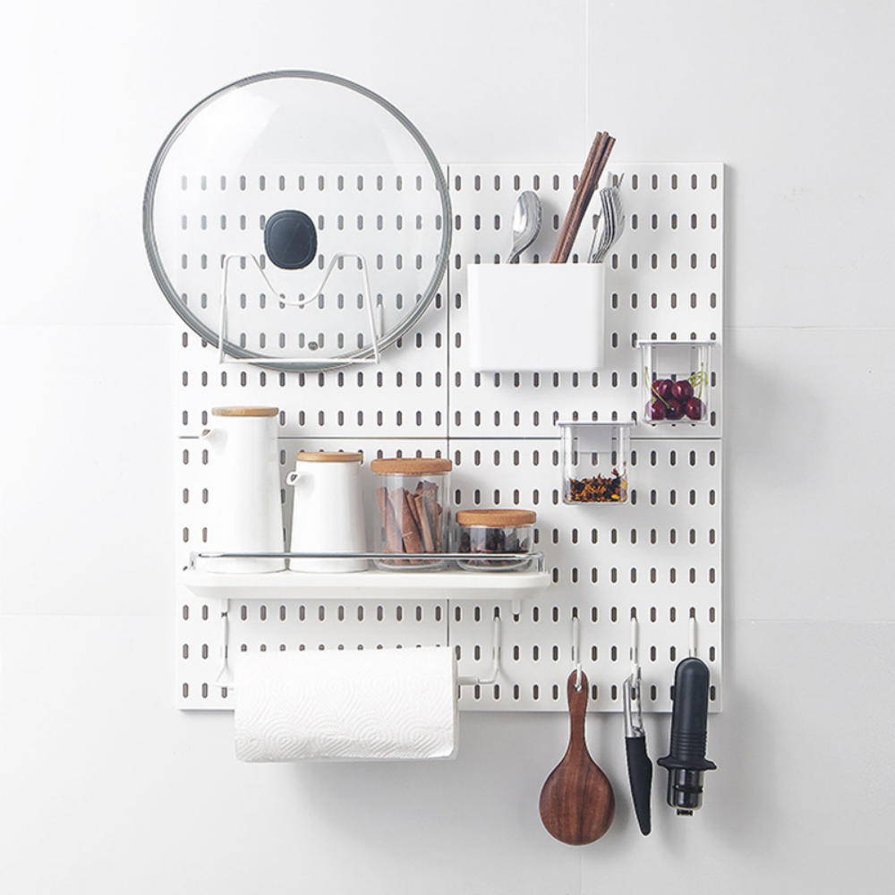 Pegboard And Shelves With Accessory Options - Grafton Collection