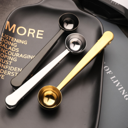 Multi-Purpose Stainless Steel Measuring & Coffee Cup Spoon With Clip - Grafton Collection