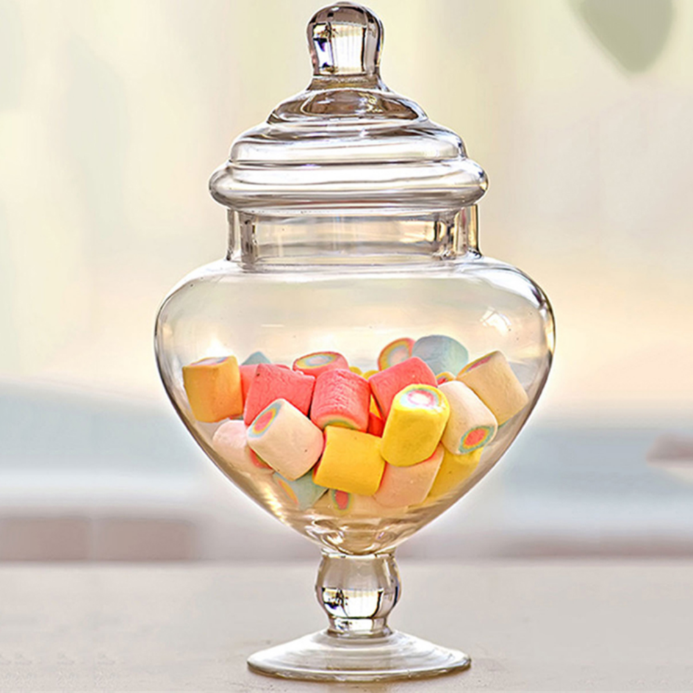 Heart-Shaped Glass Candy Jar - Grafton Collection