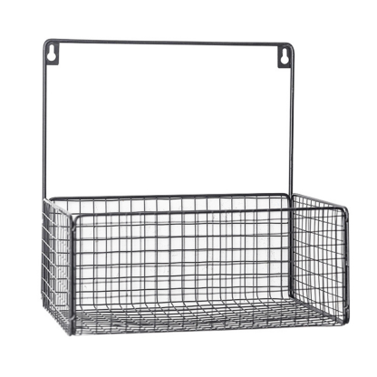 Household Iron Basket Hanging Wall Storage Rack - Grafton Collection