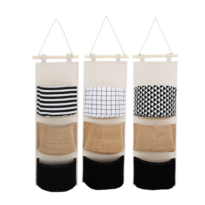 6 Pockets Linen & Cloth Hanging Storage Bag - Grafton Collection