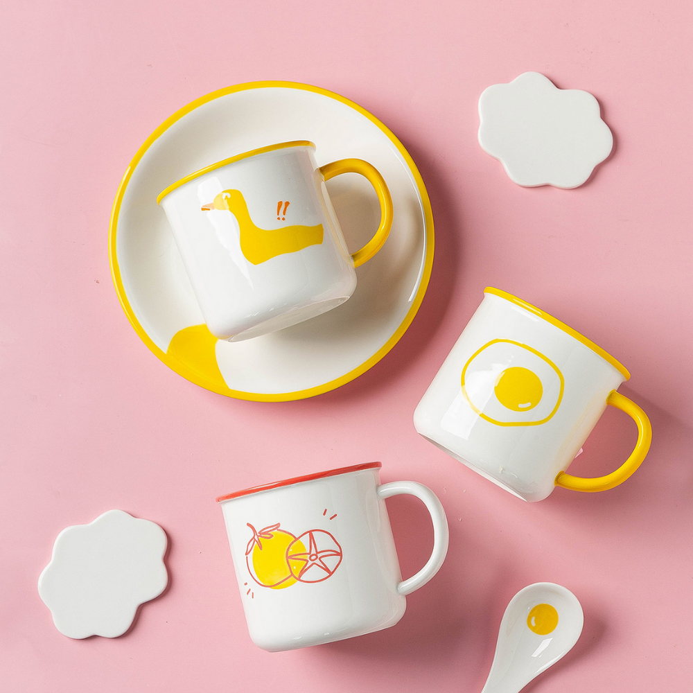 Unique Creative Printed Ceramic Coffee Mugs - Grafton Collection