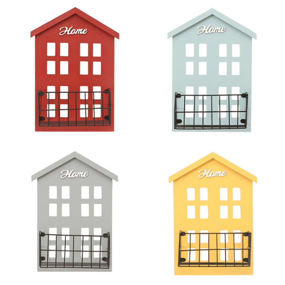 Colorful Wooden House Wall Storage Organizing Rack - Grafton Collection