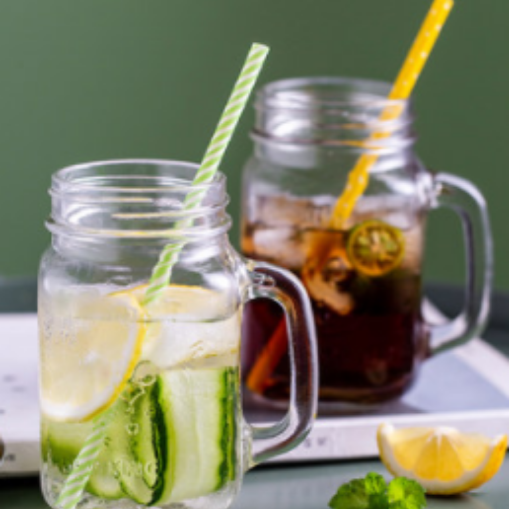 Glass Mason Jar With Cover & Handle - Grafton Collection