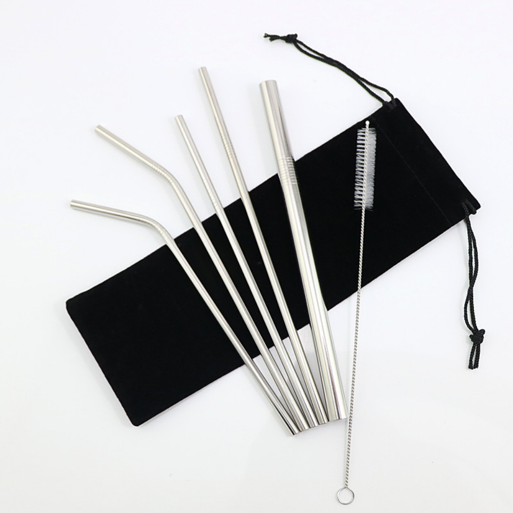 Stainless Steel Straws + Cleaning Brush - Grafton Collection