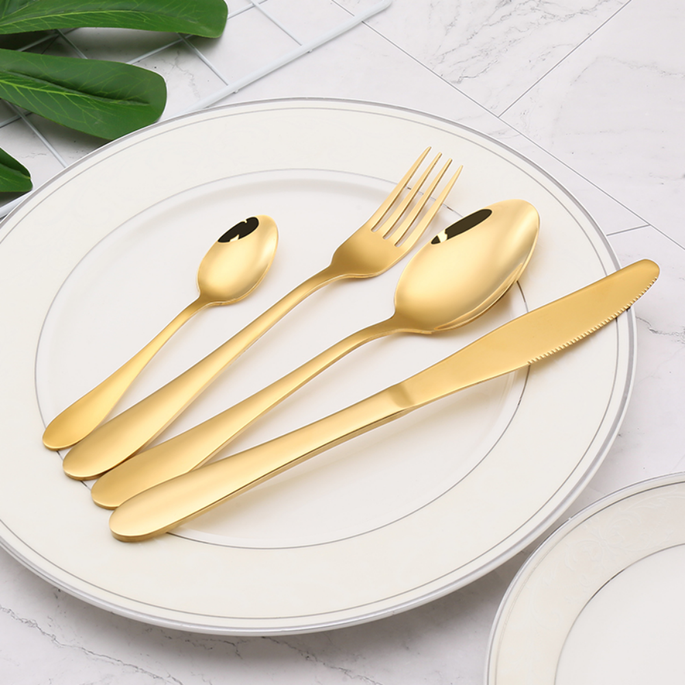 Royal Gold Case 24Pcs Flatware Dinner Set - Grafton Collection