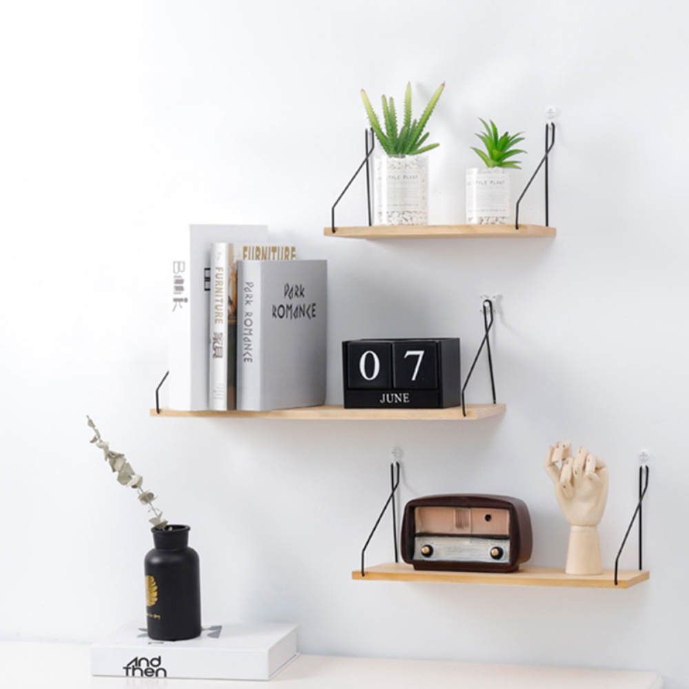 Wood Living Room Hanging Storage Wall Shelf - Grafton Collection