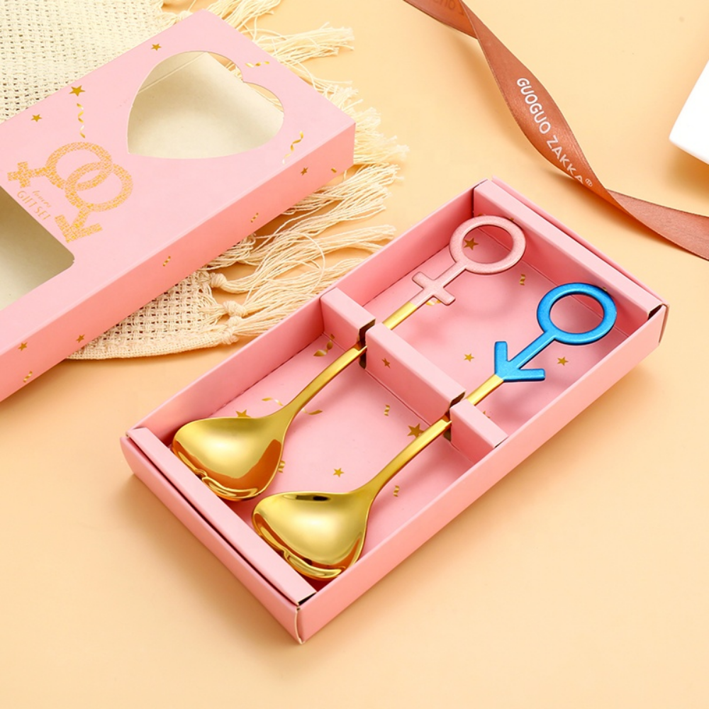 Blue & Pink Stainless Steel Spoon Set - Grafton Collection