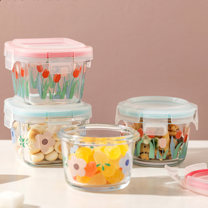 Flower Pattern Containers - Grafton Collection