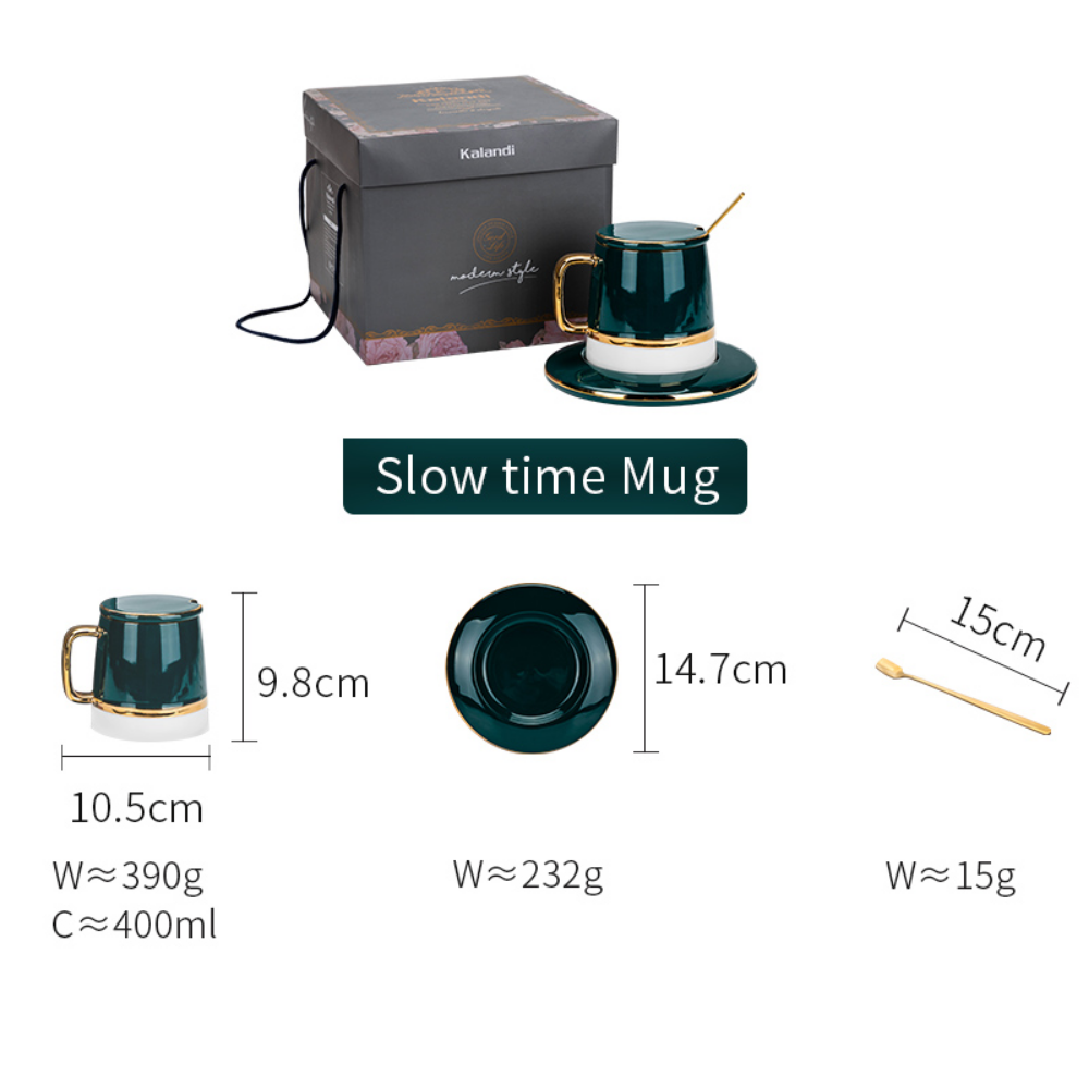 European Classic Coffee Cup And Saucer with Handle - Grafton Collection