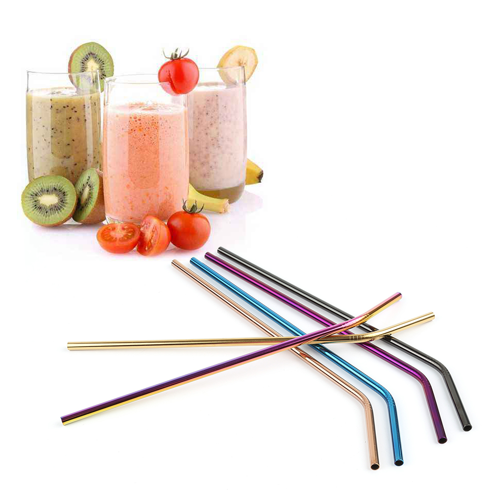 Vibrant Colored Reusable Stainless Steel Straws - Grafton Collection