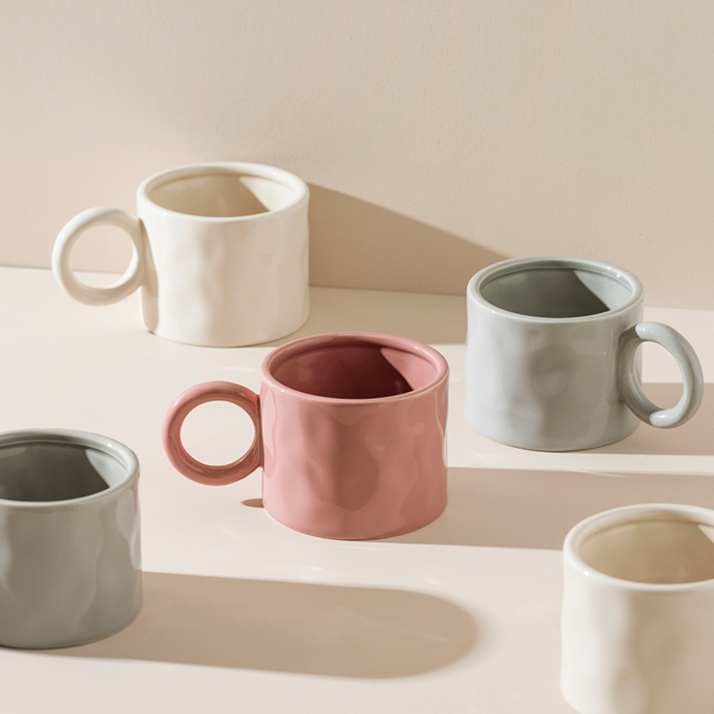 Ceramic Ring Handle Coffee Mug - Grafton Collection