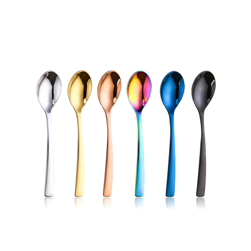 Kids Colorful Stainless Steel Dessert Spoons - Grafton Collection