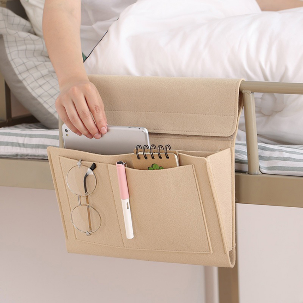 Beige Bedside & Sofa Felt Storage Bag - Grafton Collection