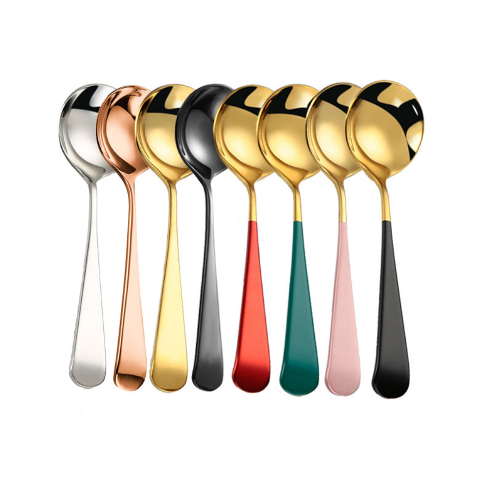Colorful Stainless Steel Round Tea Spoon - Grafton Collection