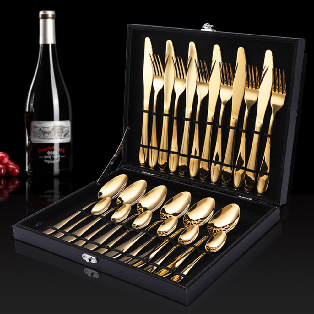 12, 16, & 24 Pc Stainless Steel Cutlery Set - Grafton Collection