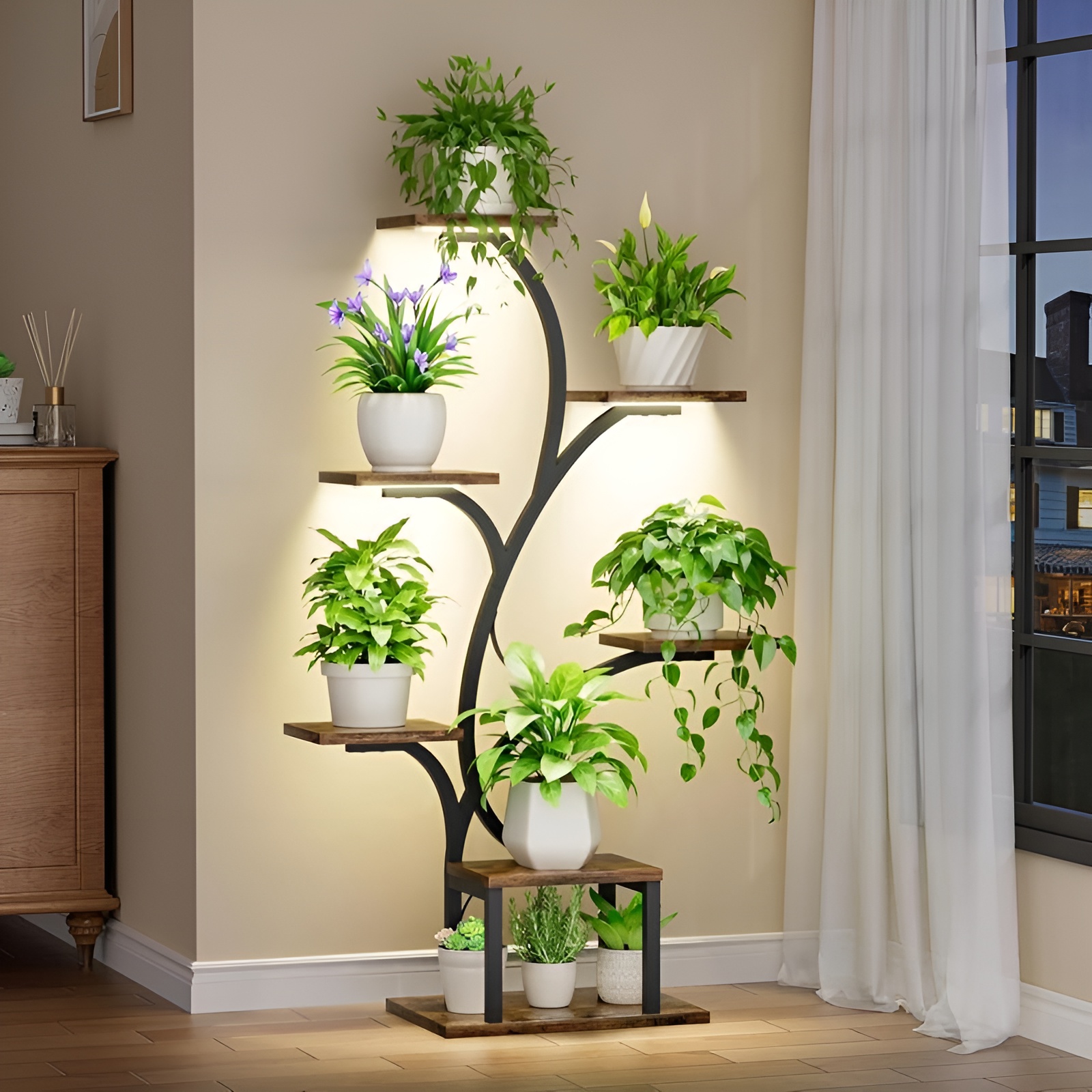Plant Stand Indoor with Grow Lights