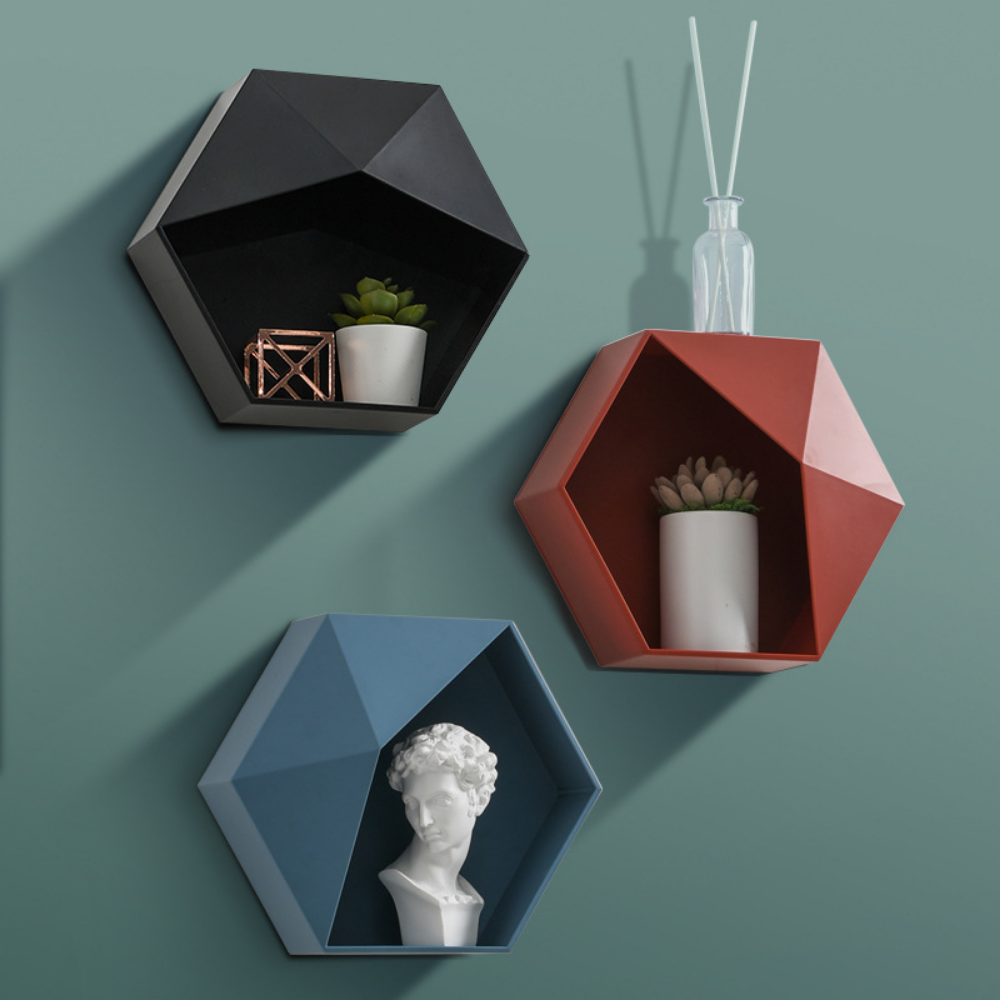 Hanging Hexagon Wall Shelves - Grafton Collection