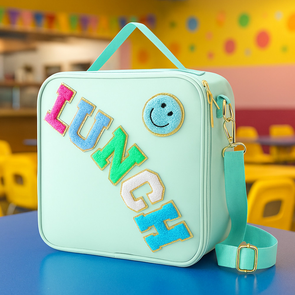 Insulated Lunch Bag With Adjustable Shoulder Strap For Girls School and Travel