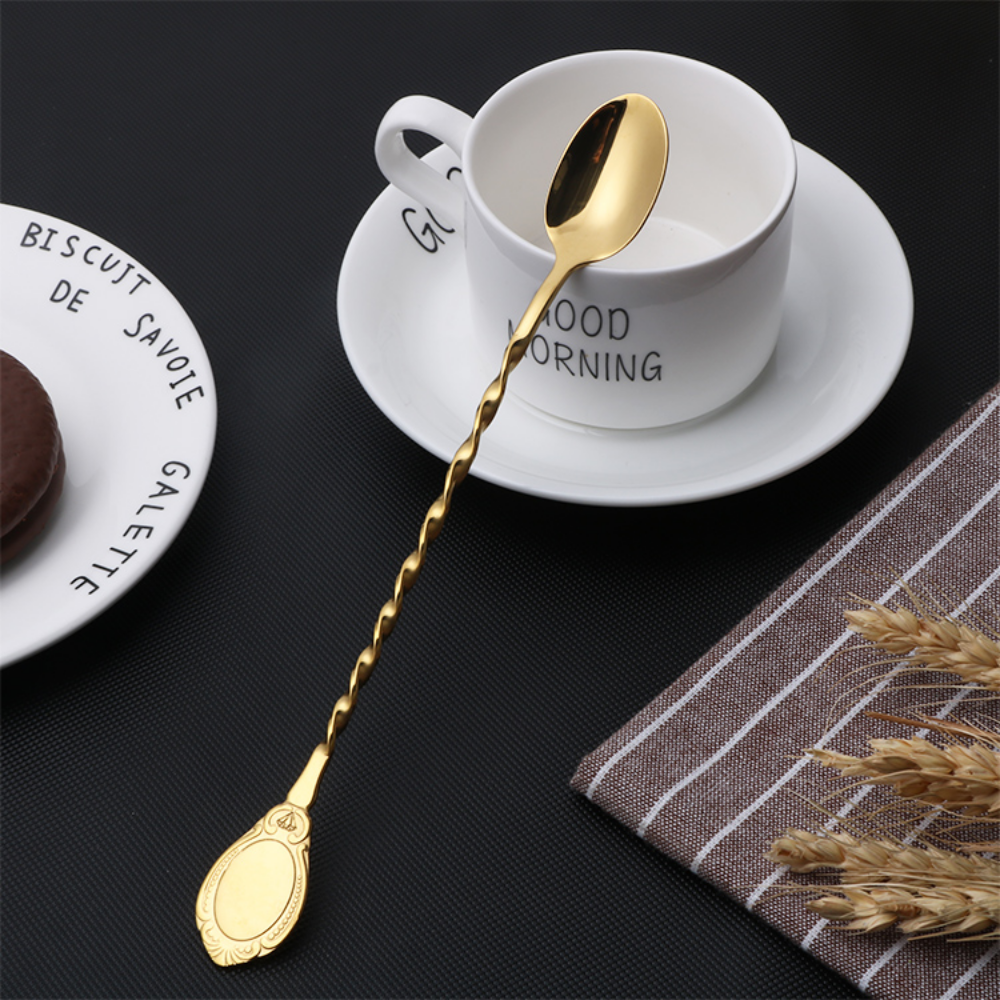 Long-Handled Stainless Steel Cocktail Stirring Spoons - Grafton Collection