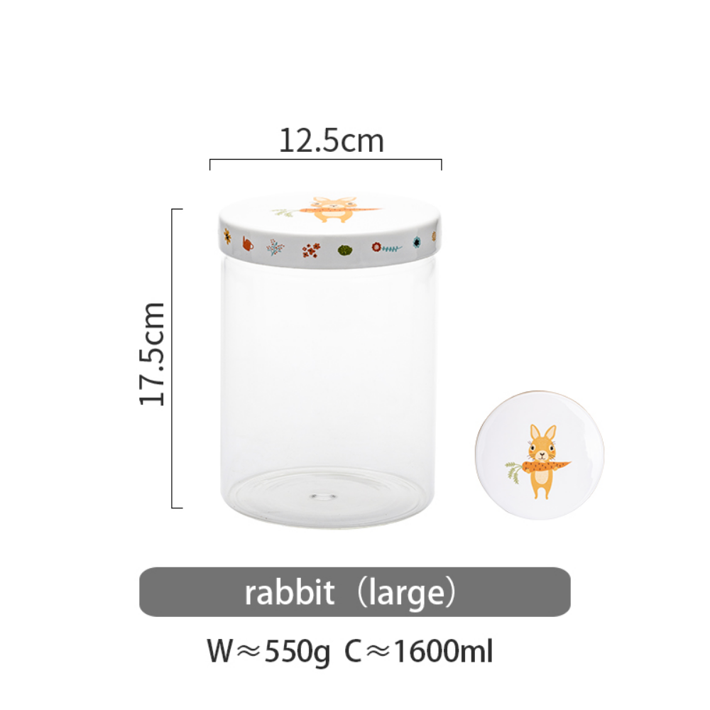 Glass Storage Jars with Sealed Ceramic Lid - Grafton Collection