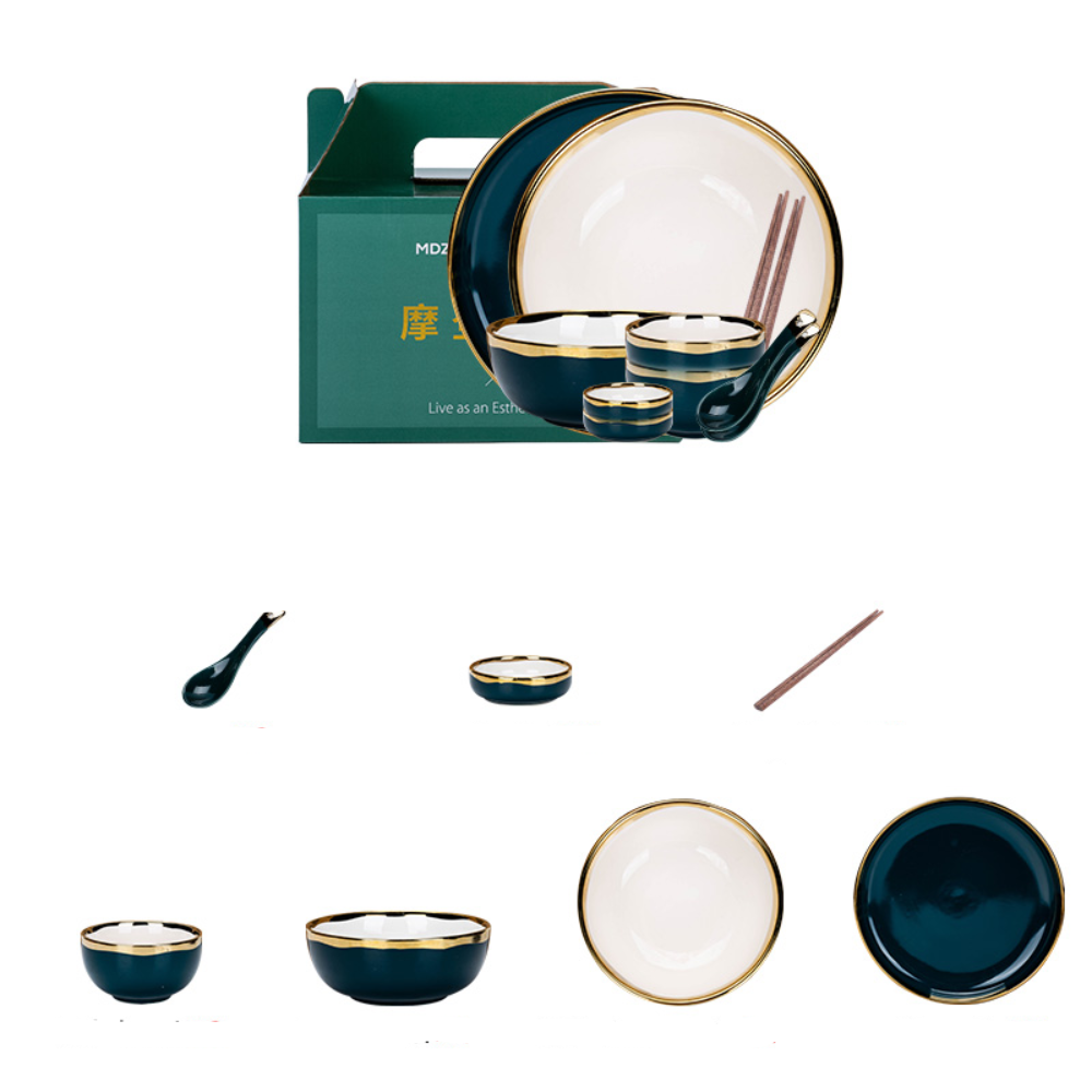 11 Piece Ceramic Dinnerware Set - Grafton Collection