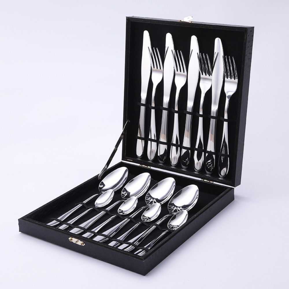 12, 16, & 24 Pc Stainless Steel Cutlery Set - Grafton Collection