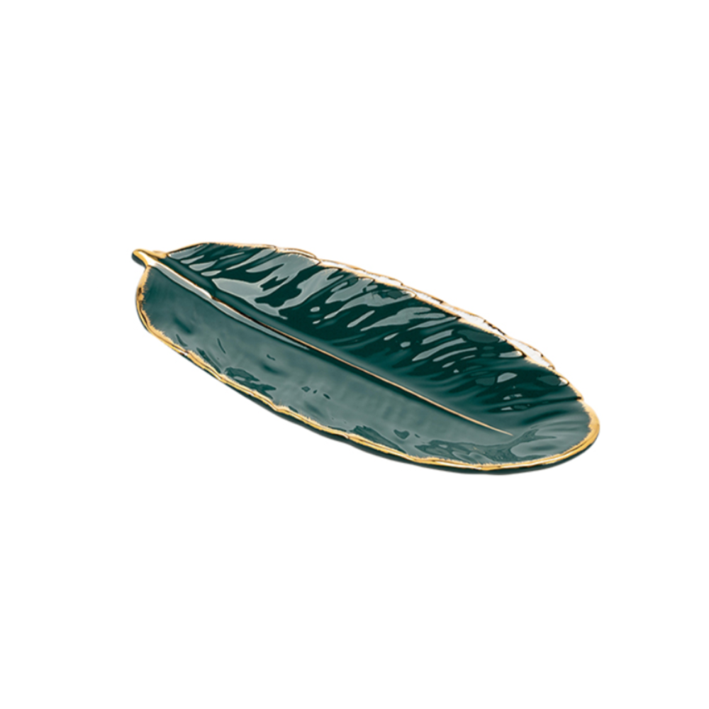 Leaf-Shaped Ceramic Serving Plates - Grafton Collection