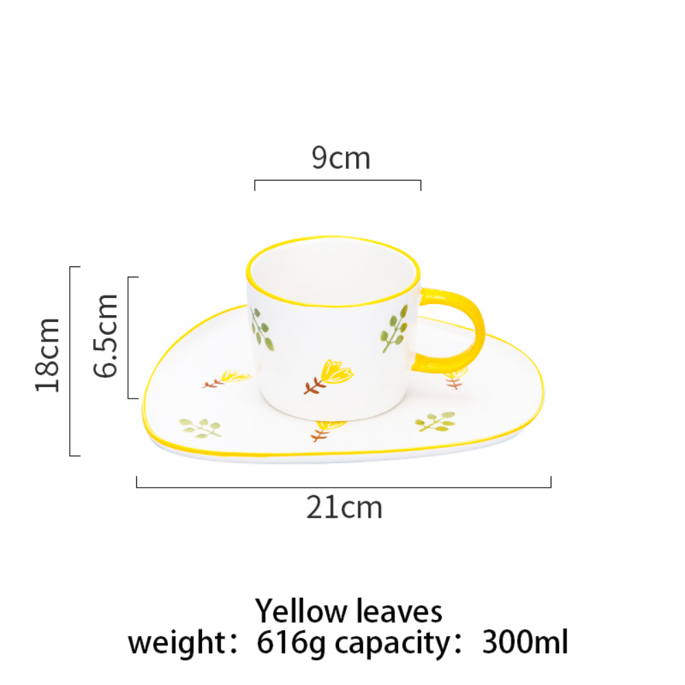 Flower Pattern Cup And Saucer Set - Grafton Collection