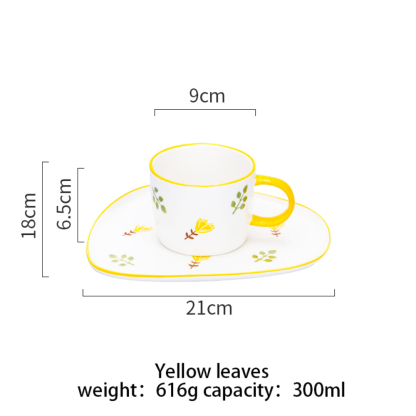 Flower Pattern Cup And Saucer Set - Grafton Collection