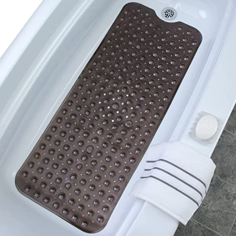 Extra Longer Bath Tub & Shower Mat ,Longer Than Standard Bathtub Mats,Wet Floor Non-Slip for Elderly & Kids Bathroom - Grafton Collection