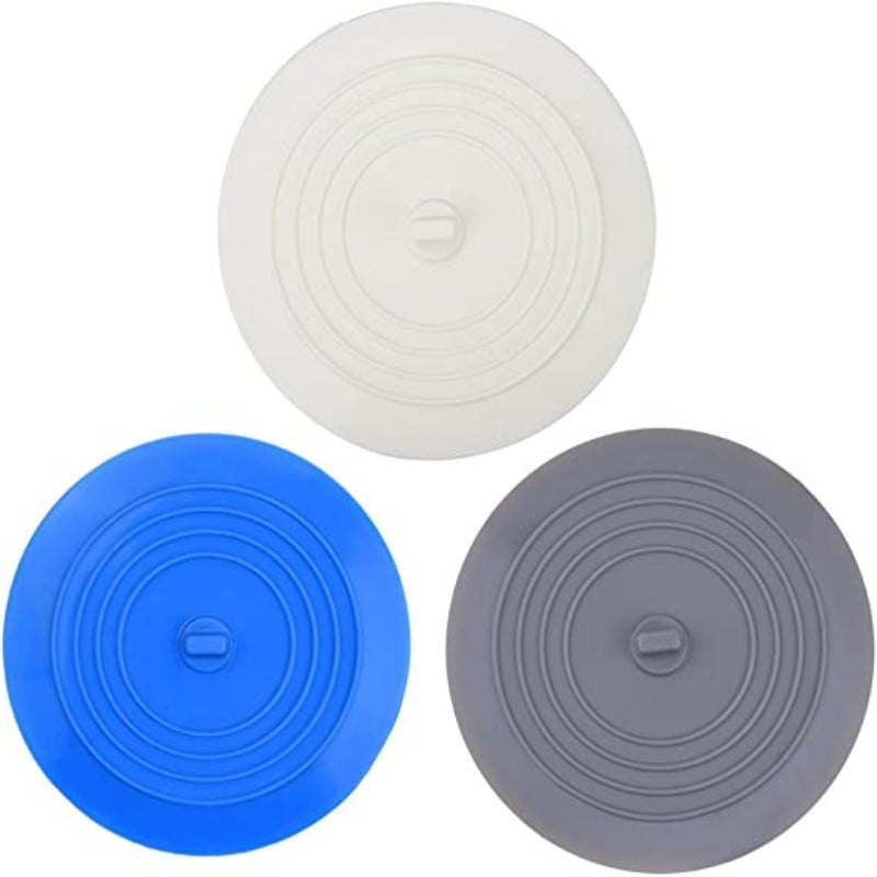 Large Silicone Drain Plug Hair Stopper Flat Suction Cover for Kitchen Bathroom and Laundry - Grafton Collection
