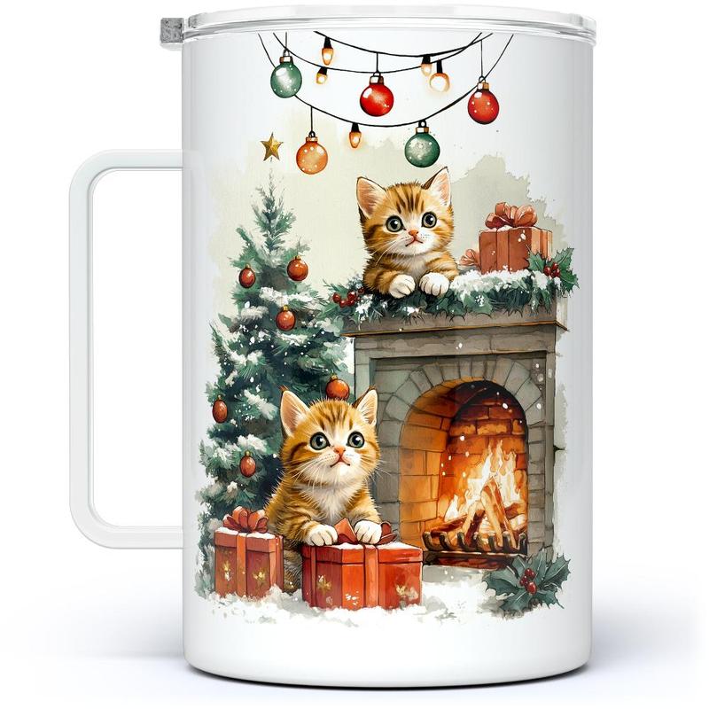 Cozy Festive Kittens Themed Holiday Christmas Mug