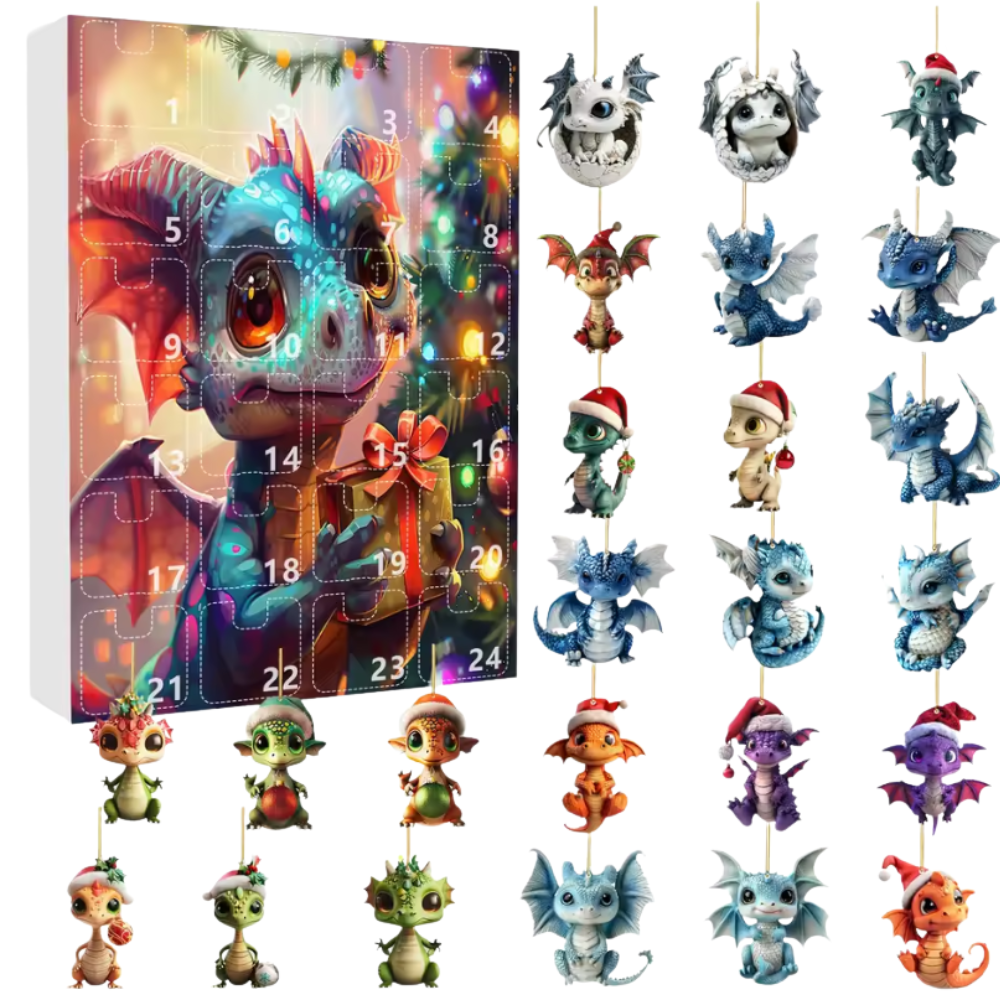 24-Day Christmas Advent Calendar Dragon Baby Surprise Box Set