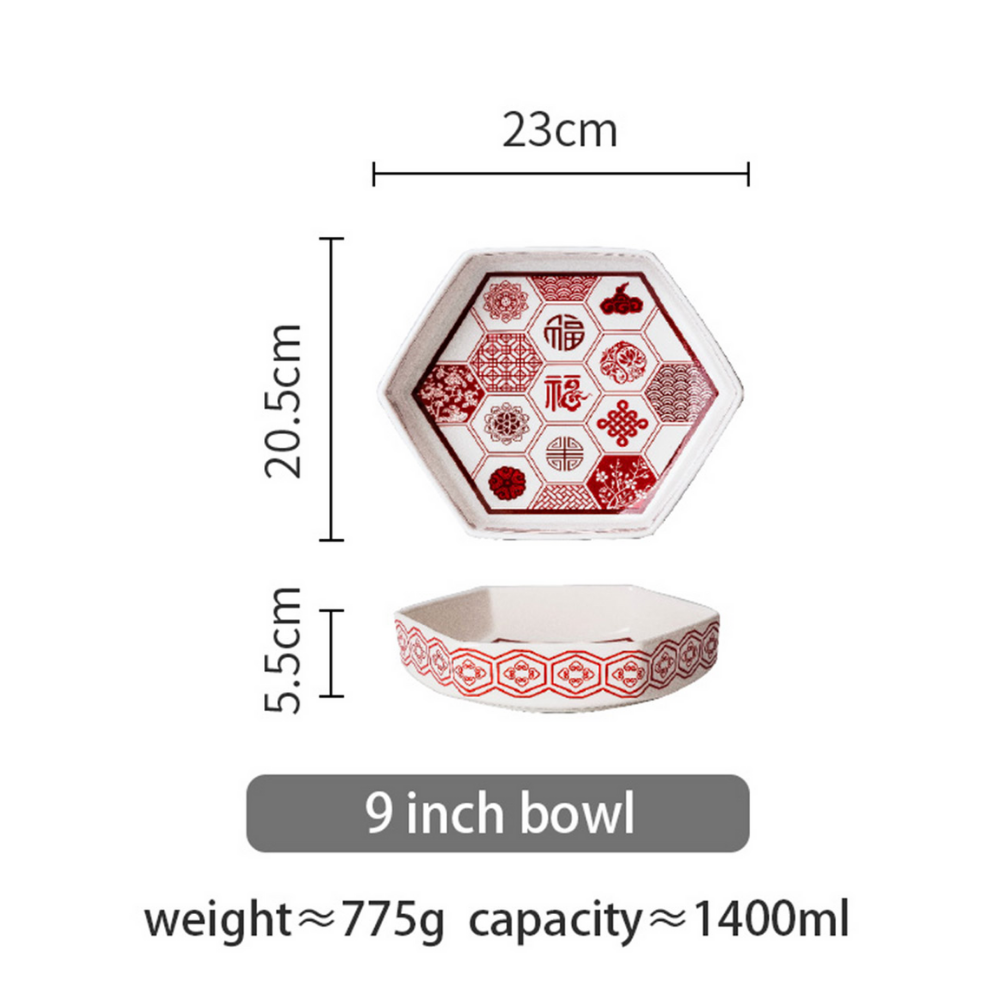 Chinese Fudao Bowl and Plate Tableware Set - Grafton Collection