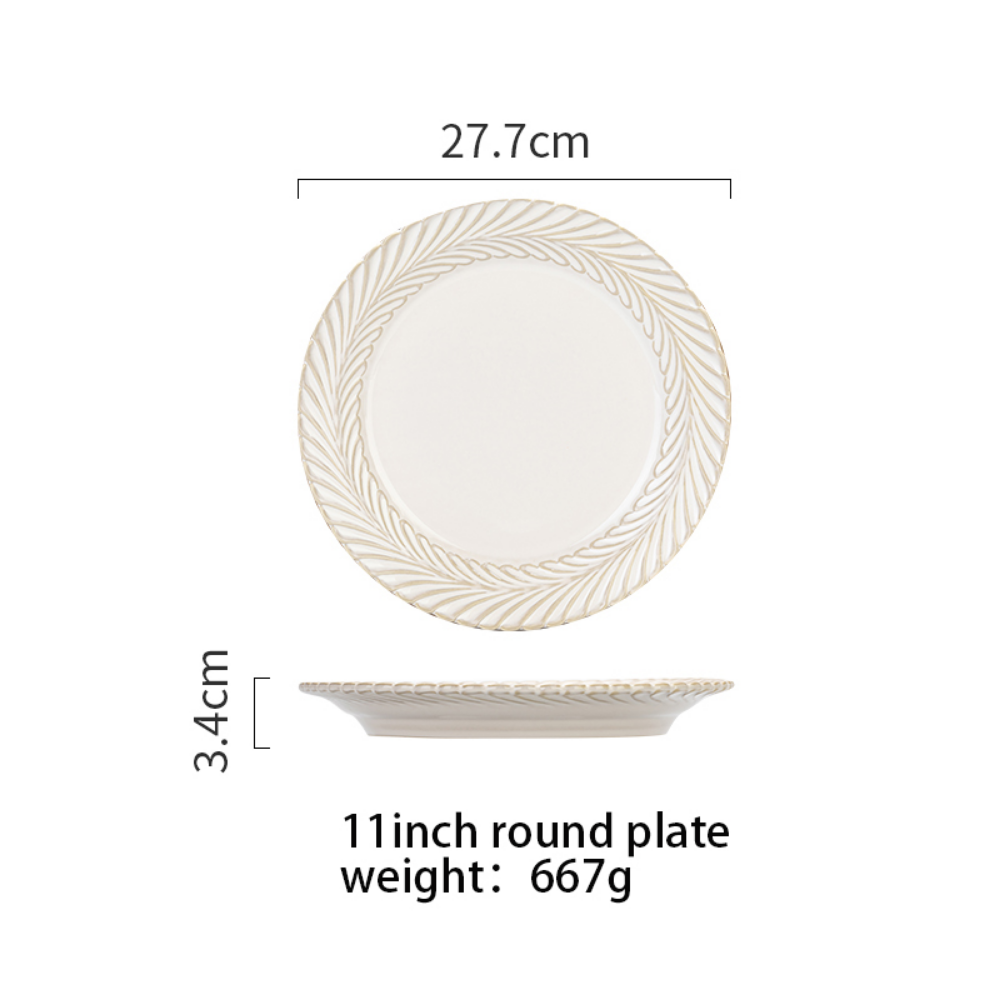 White Japanese Retro-Style Dinnerware Set - Grafton Collection