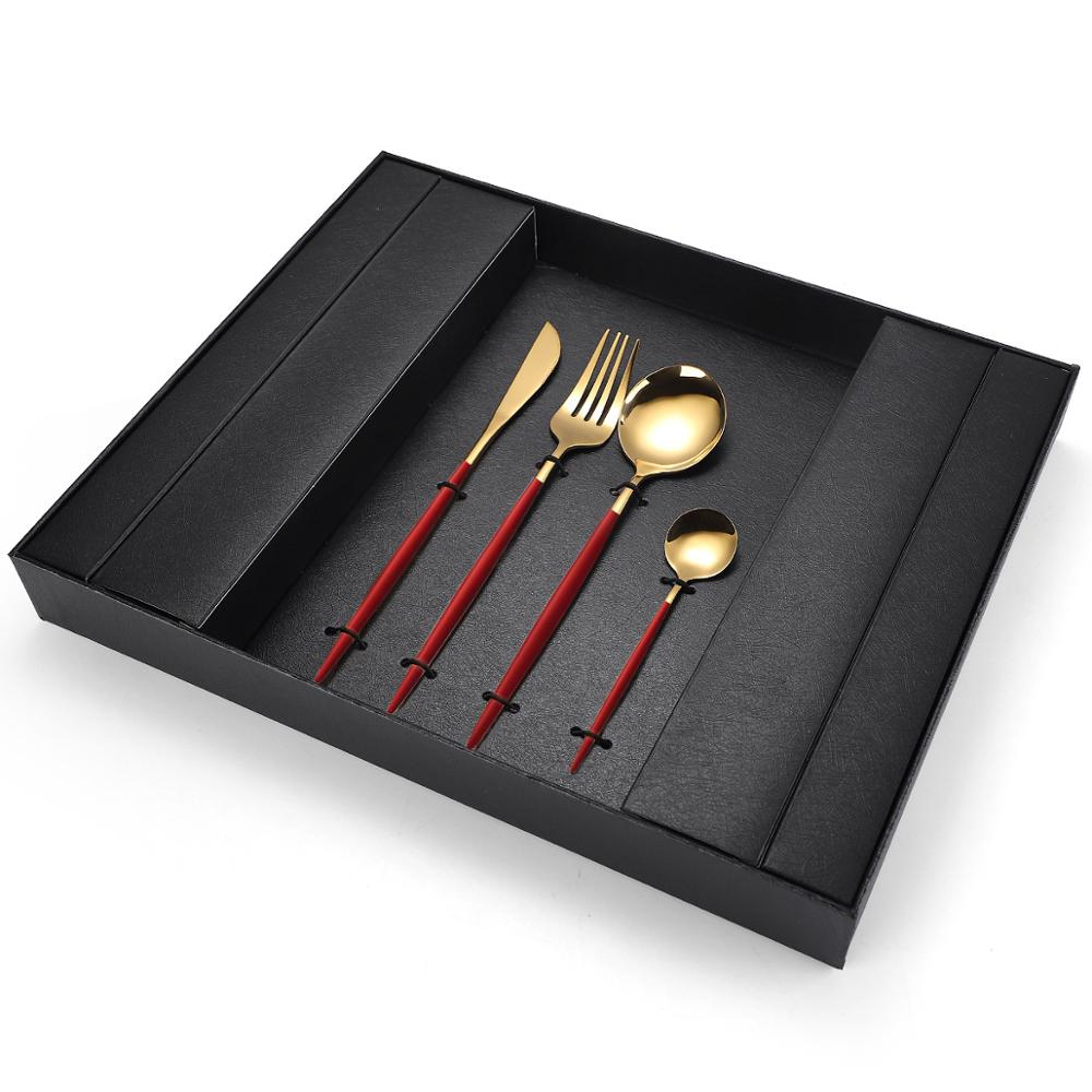 Modern 16Pcs Stainless Steel Cutlery Set With Black Box - Grafton Collection
