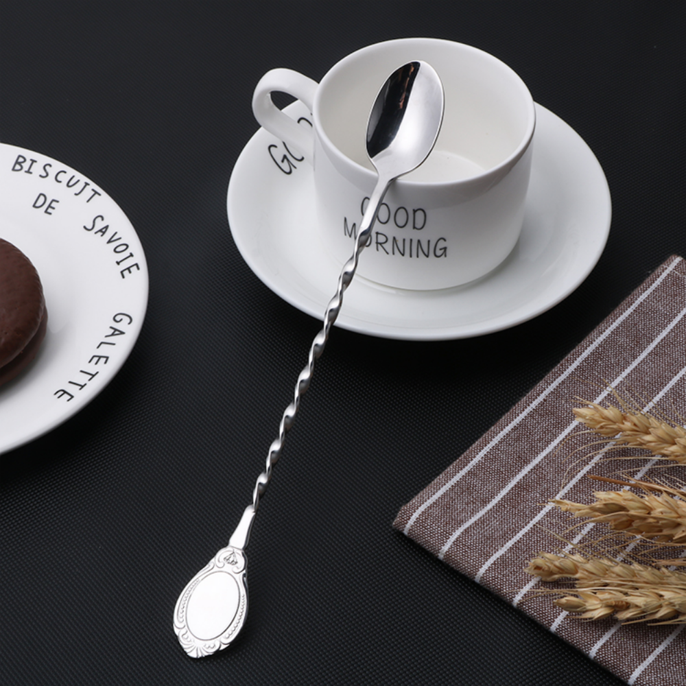 Long-Handled Stainless Steel Cocktail Stirring Spoons - Grafton Collection