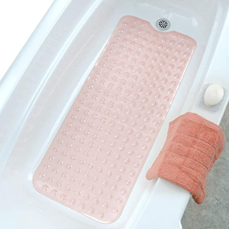 Extra Longer Bath Tub & Shower Mat ,Longer Than Standard Bathtub Mats,Wet Floor Non-Slip for Elderly & Kids Bathroom - Grafton Collection
